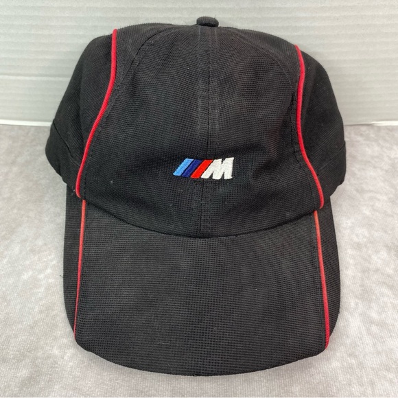 BMW M Series Hat Adult One Size Black Genuine Retro Motorsport Stripes Logo Cap - Picture 2 of 10